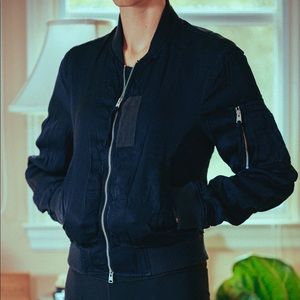 Small All Saints Black Bomber Jacket
